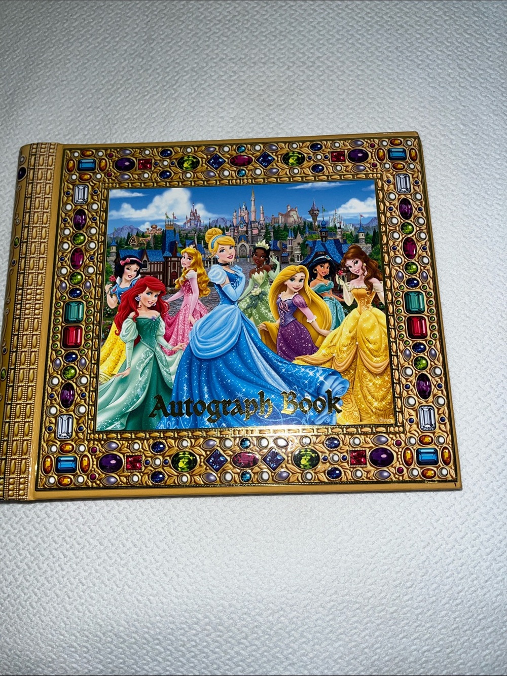 NEW Disney Princess Jewel-Toned Print Design Blank Autograph Book.